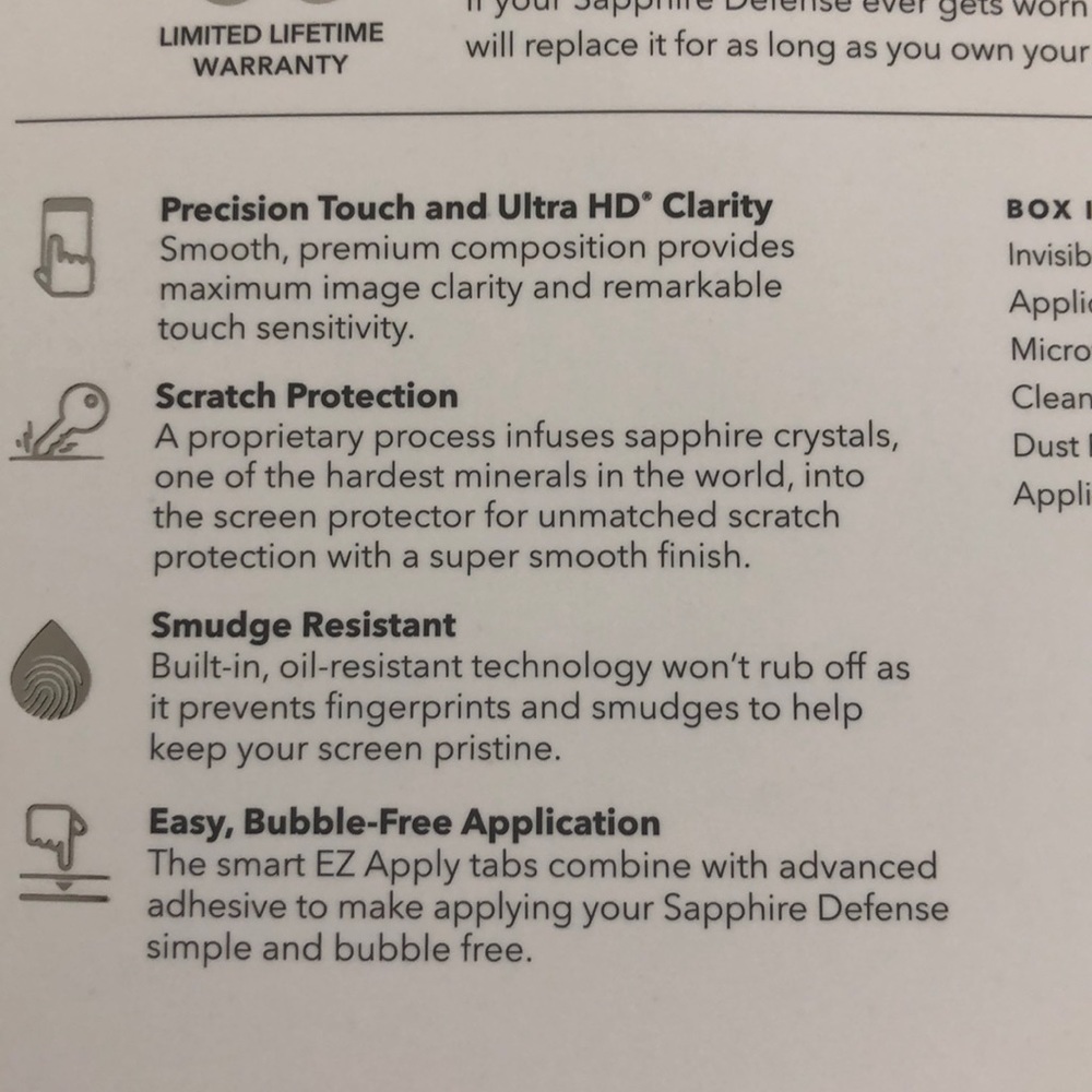 Zagg iPhone Invisible Glass Protector 8/7/6s/6 - Picture 3 of 4